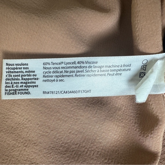 XXS Eileen Fisher tencel/viscose tee in camel - Picture 2 of 4